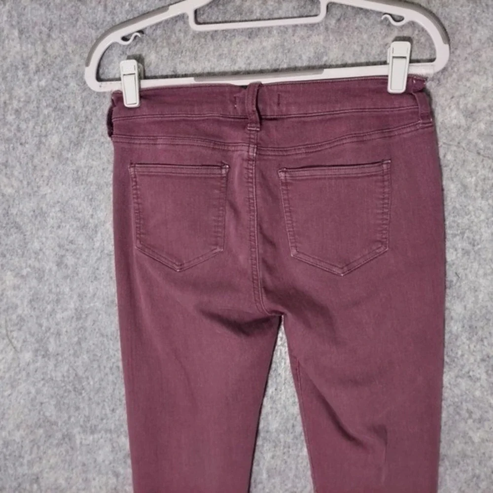 Altard State Jeans Women 28 Burgundy Low Rise Skinny Stretch Garment Dyed Denim‎